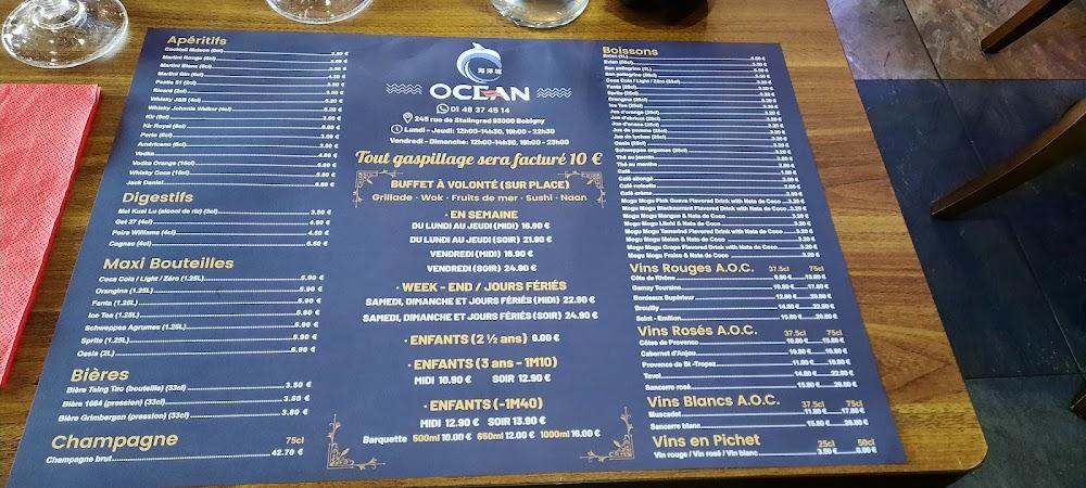 Restaurant Océan - Menu Image 3